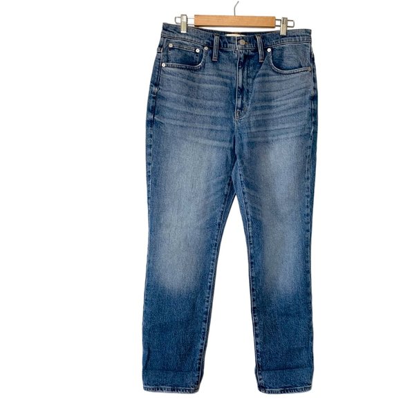 MADEWELL High Rise Slim Boyjean Tencel Edition in Neal Wash Size 30 - Picture 2 of 12